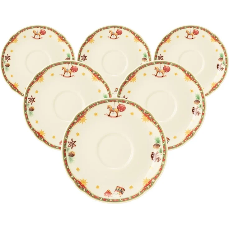Seltmann Weiden Marieluise Weihnachtsnostalgie Teeuntertasse ø 13 cm 6er Set – Bild 1