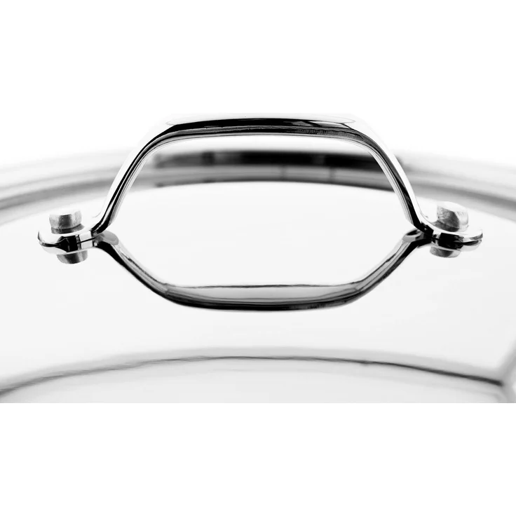 Sunay Gold Series Kochtopf aus hochwertigem Edelstahl mit Deckel in Silber 6 L – Bild 2