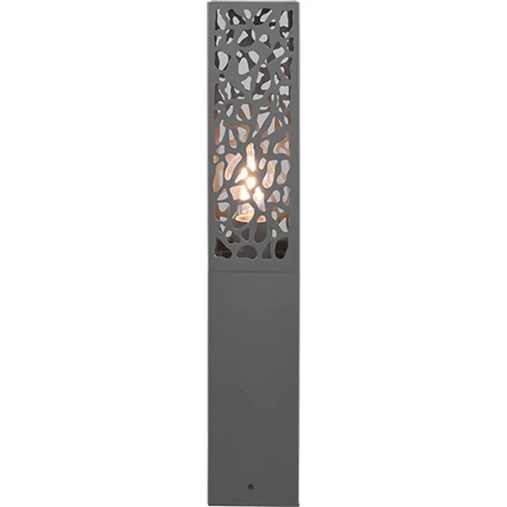 LED Sockelleuchte eckig Edelstahl in Anthrazit, Höhe 60cm, IP44 – Bild 6