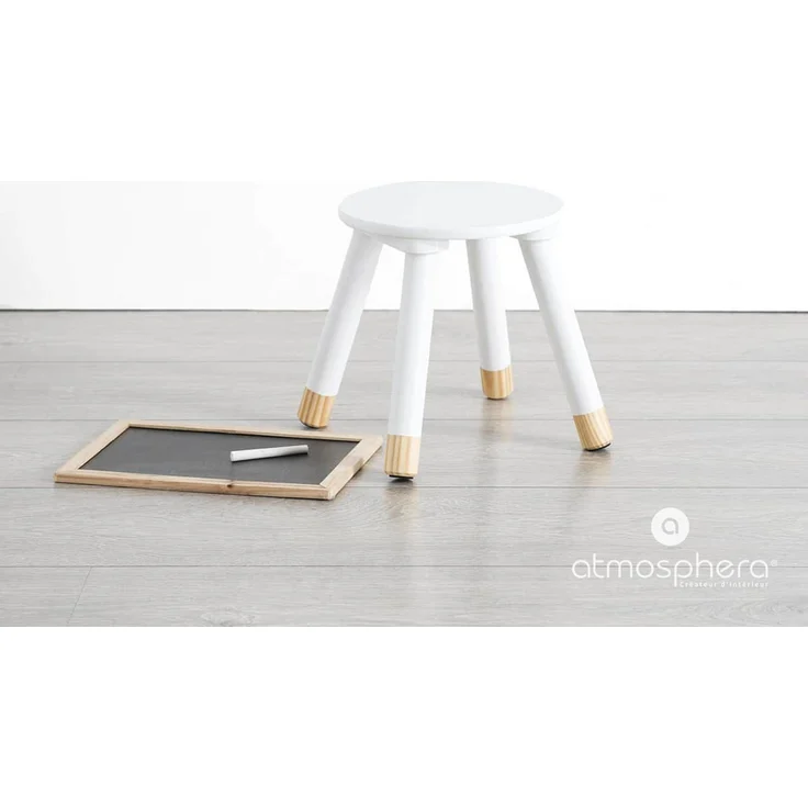 Atmosphera Hocker für ein Kind - vierbeiniger Hocker, Höhe: 26 cm, Ø 24 cm weiß – Bild 8