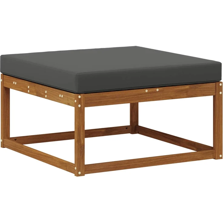 vidaXL Outdoor-Fußhocker Massivholz Akazie Natur und Anthrazit 900529 – Bild 5