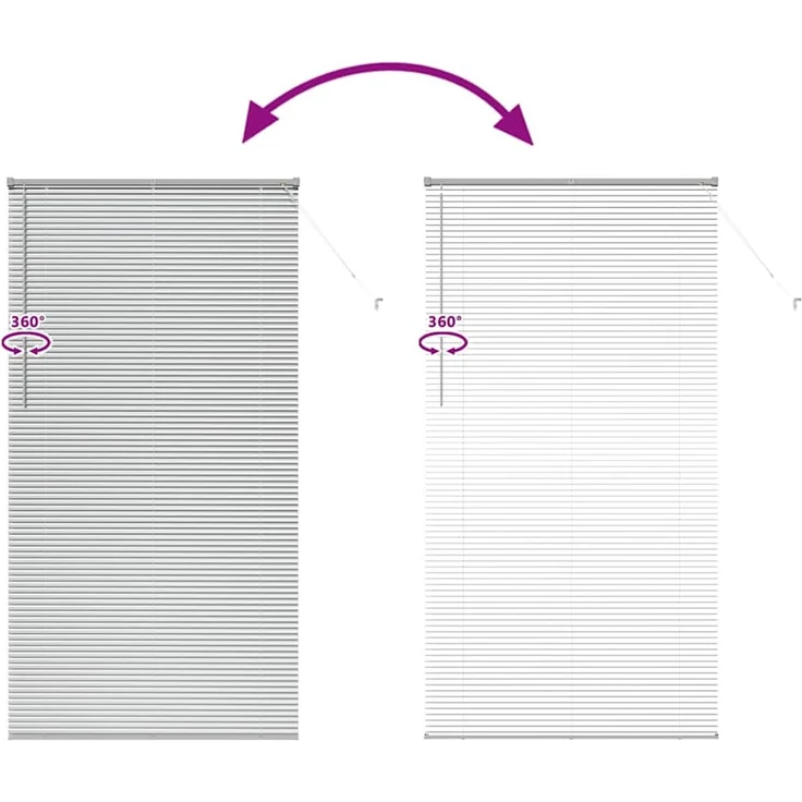 vidaXL Venezianische Jalousie Silber 220 x 110 cm 25 mm Aluminium 42005949 – Bild 11