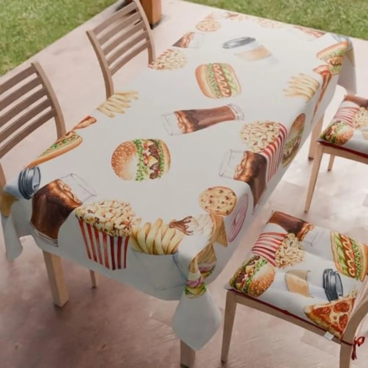 PETTI Artigiani Italiani - Tischdecke, schmutzabweisend, rechteckig, für Partys und Geburtstage für Kinder, Küchenmuster, Party, 06 x 12, Sitzer (140 x 240 cm), 100% Made in Italy – Bild 2