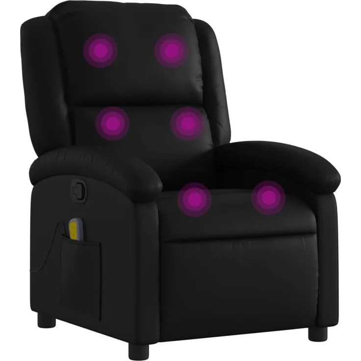 vidaXL Massage-Relaxsessel, Kunstleder, Schwarz 3205447