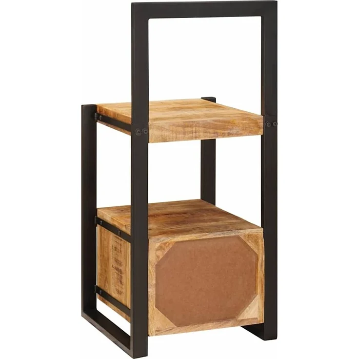 vidaXL Ankleidehaken mit Regal Braun 40 x 40 x 90 cm Massivholz Mango 4015985 – Bild 6