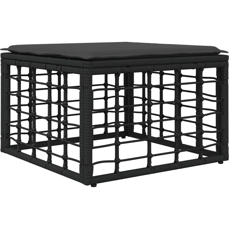 vidaXL Outdoor-Sofagarnitur 6 pcs Schwarz und Dunkelgrau Polyester 3437475 – Bild 5