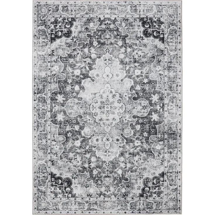 benuta Teppich George, rechteckig, Höhe: 5 mm, Vintage-Look, Kurzflor, Teppich Wohnzimmer, Schlafzimmer, Waschbar