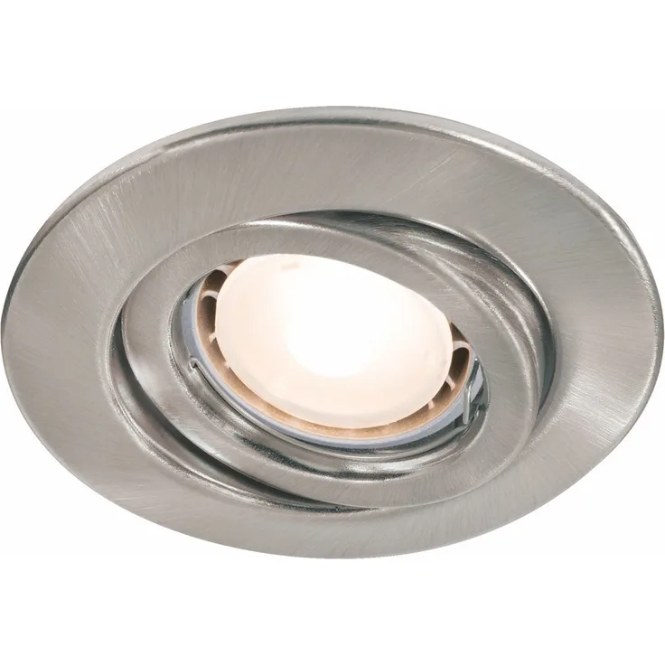 Paulmann Quality Einbauleuchten Set schwenkbar LED 3x3,5W 230V GU10 51mm Eisen gebürstet/Stahlblech5444