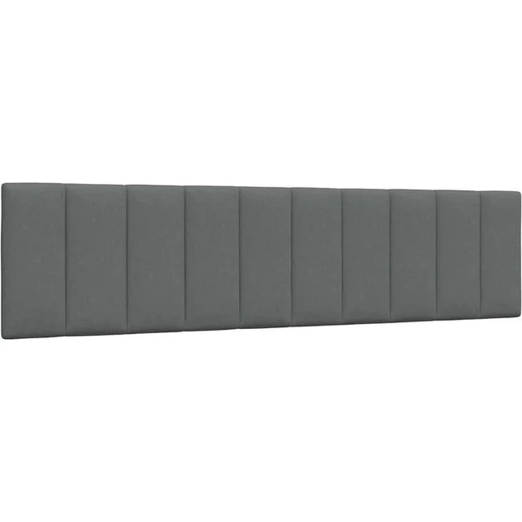 vidaXL Bett, Kopfteil-Kissen Dunkelgrau 200 cm Stoff – Bild 4