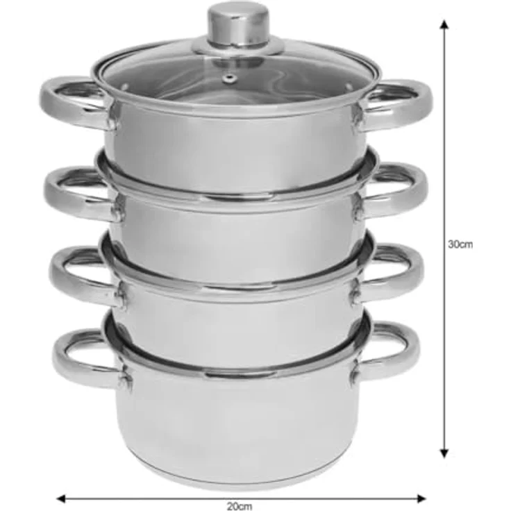Kinghoff Kinghoff Dampfgartöpfe 2,5l 18cm 5 Stück KH3317 – Bild 3