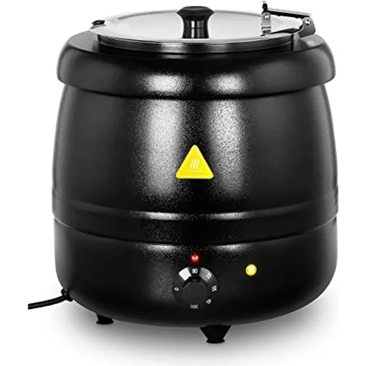 Royal Catering Suppentopf Elektrisch Suppenkessel 10L 400W Suppenwärmer, Edelstahl, Stahl (pulverbeschichtet)