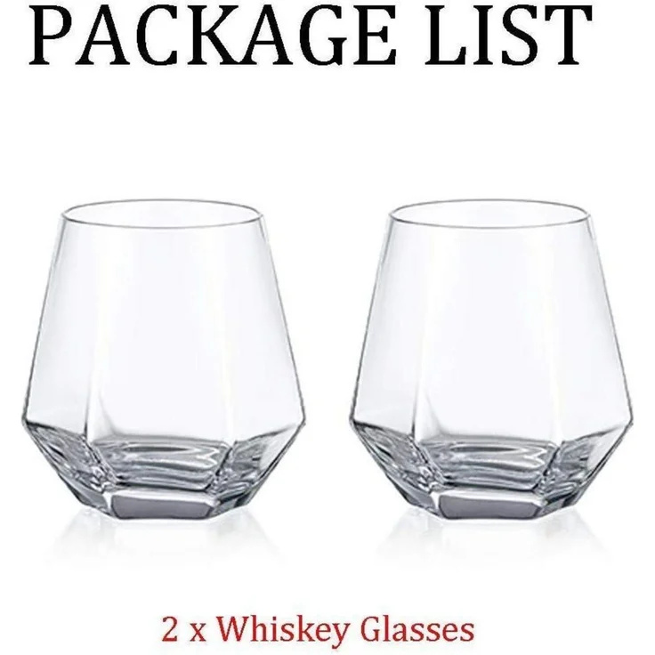 Modernes Diamond Whisky Glas-Set 300 Ml für Männer Frauen Bourbon Rum Tumbler 2 – Bild 7