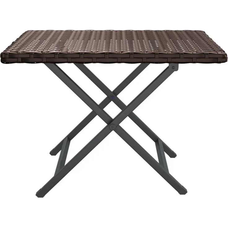 Gartentisch,Klapptisch Braun 45 x 35 x 32 cm Poly Rattan – Bild 3