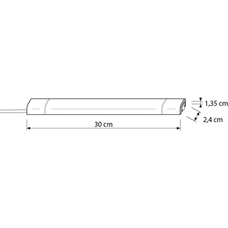 SEBSON LED Unterbauleuchte 30cm, Energieeffiziente Lichtleiste mit Stecker und Schalter, 4000K Neutralweiß, 300lm, ultra flaches Design 24x13x300mm – Bild 4