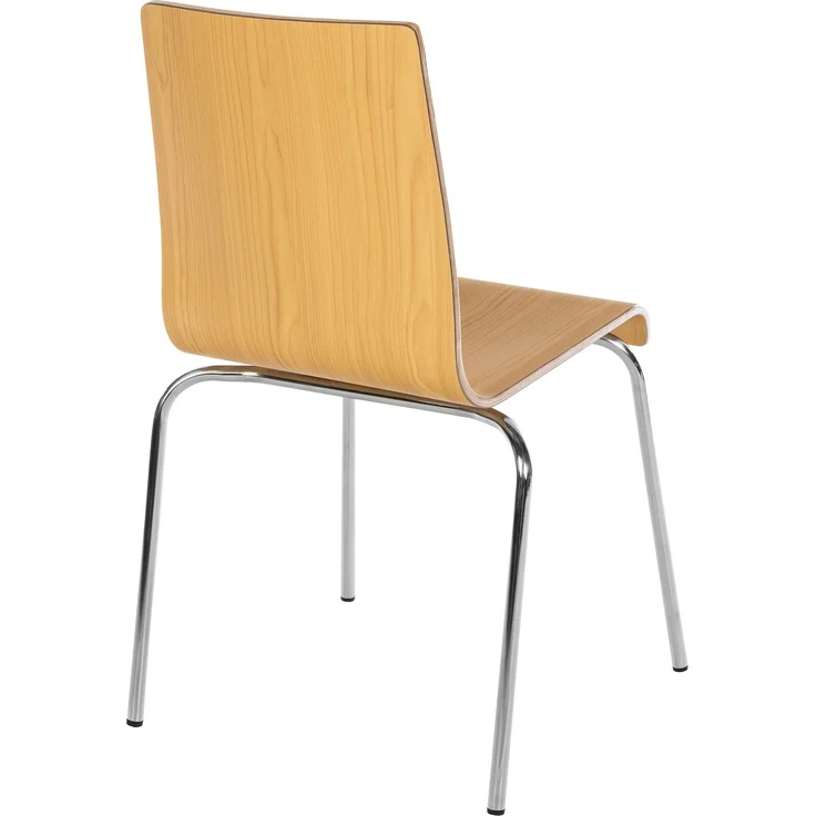 CLP 4er Set Stapelstühle Gahanna Formholz mit HPL-Laminat Stahlgestell bis 150 kg,natura – Bild 7