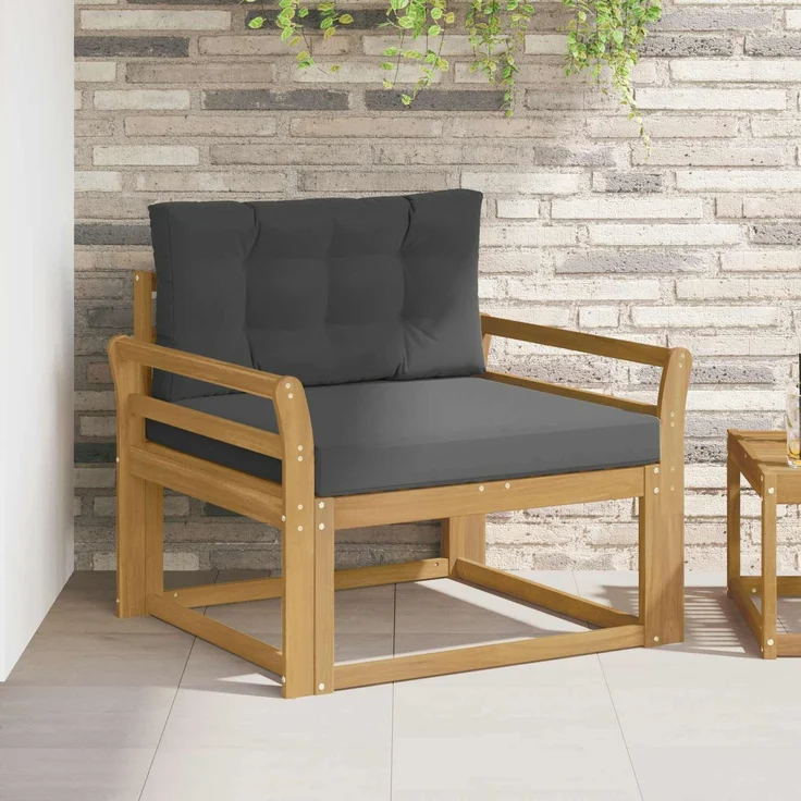 vidaXL Outdoor Mittelsofa Polyester Weiß 3439011 – Bild 1