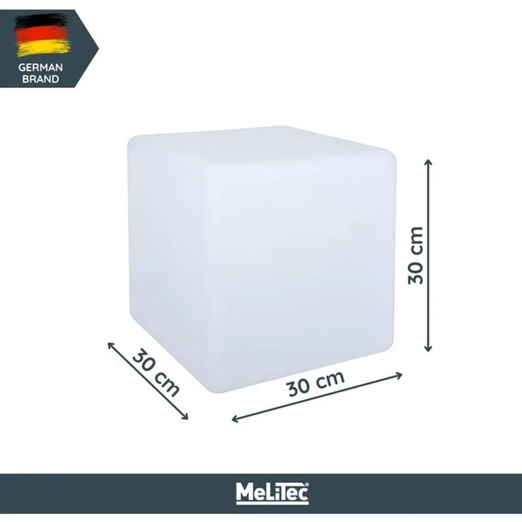 MeLiTec LED Gartenleuchte, LED wechselbar, RGBW, einstellbar, mit Farbwechsel-Funktion, Würfel mit Farbwechsel, Lampe RGB, eckig, beleuchteter Tisch – Bild 4