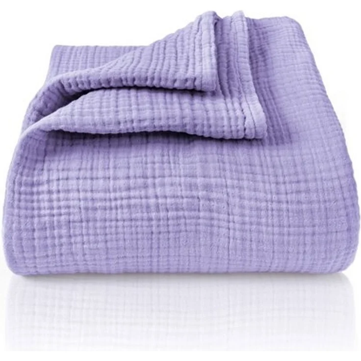 Laynenburg Tagesdecke Musselin aus 100% Baumwolle – Baumwolldecke, Kuscheldecke, Wohndecke als Sommerdecke, Bett-Überwurf, Couch-Überwurf, Sofa-Decke – Bild 4