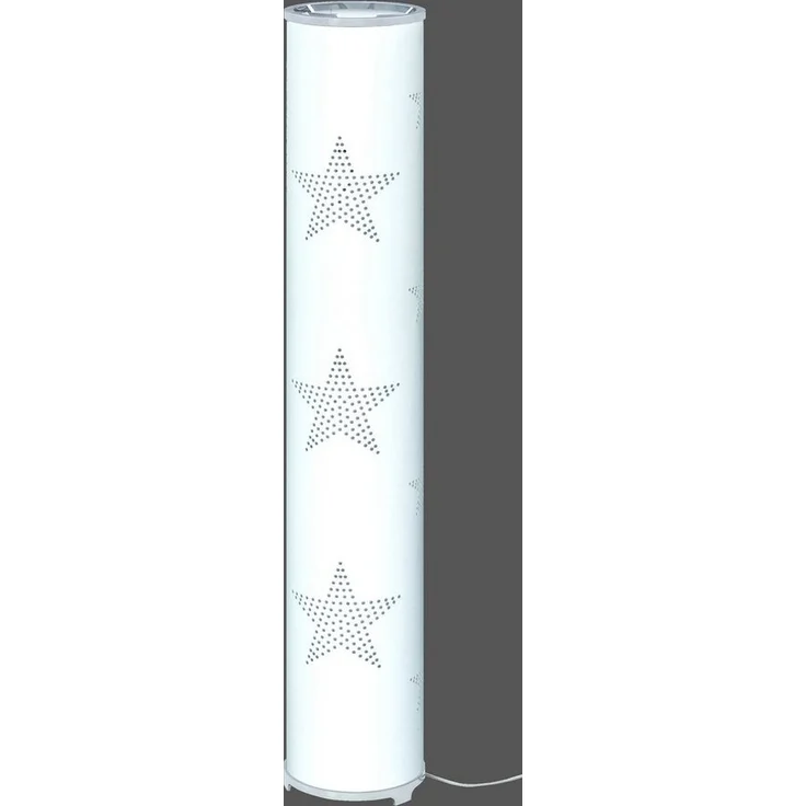 TRANGO LED Stehlampe, 1246L Modern Design Stehleuchte STARS inkl. 2x E14 LED Leuchtmittel, Stehlampe mit Stoffschirm in WEISS mit Sternen-Dekor, Standleuchte, Deko-Stehlampe, Wohnzimmer Lampe, Höhe ca. 100cm – Bild 5