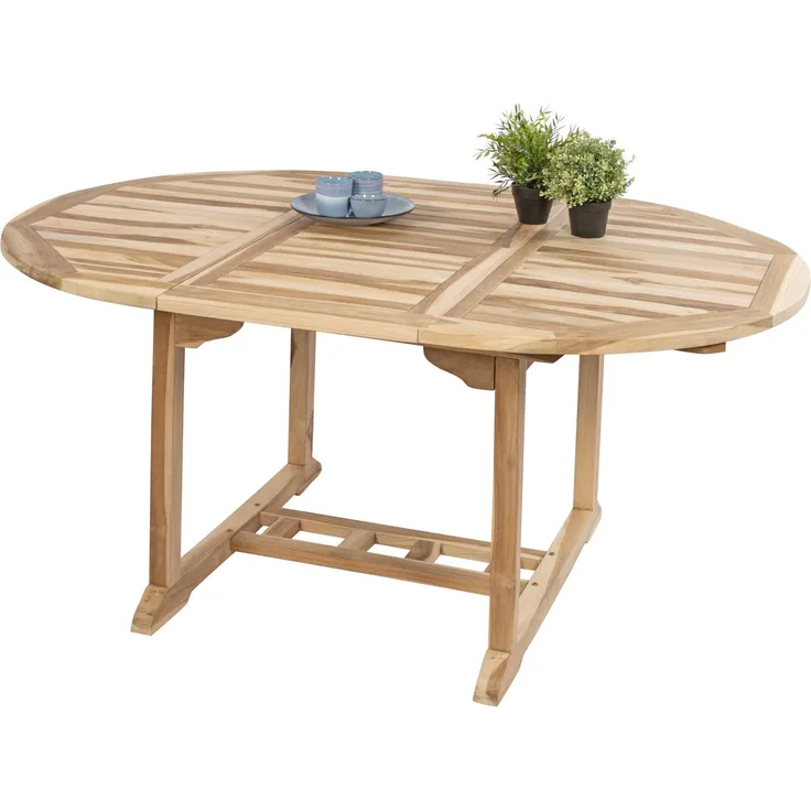 Gartentisch ausziehbar Teak Holz 120 - 170 cm oval BORNEO 34716508
