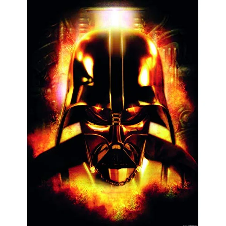 Komar Wandbild | Star Wars Classic Vader Head | Hochwertiger Kunstdruck, 30 x 40 cm, seidenmatte Oberfläche, fotorealistische Bildqualität, ohne Rahmen