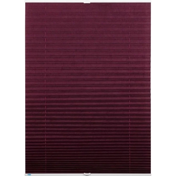 K-Home® Klemmfix-Plissee Bordeaux B105 x H130 cm Lichtschutz +++ Moderne Crushed Optik +++ – Bild 3