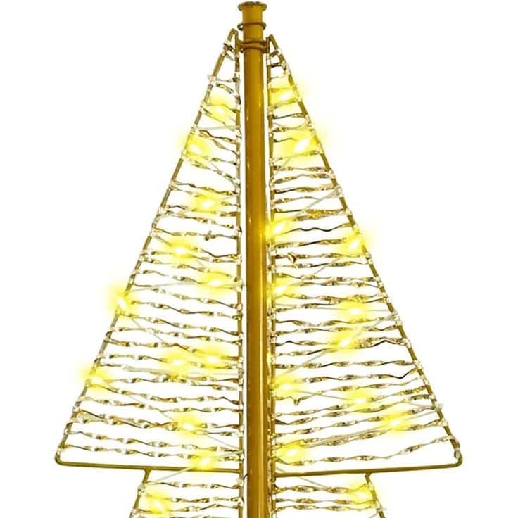 vidaXL Weihnachtsbaum Warmes Weiß 180 cm PET 240 LEDs 42019219 – Bild 6
