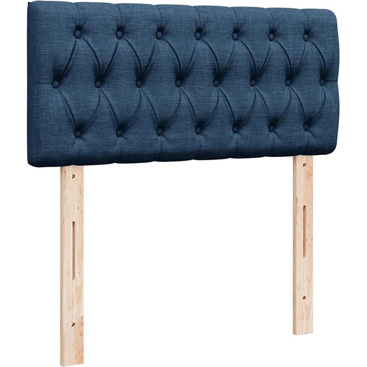 vidaXL Boxspringbett mit Matratze Blau 100x200 cm Stoff 3289680 – Bild 12