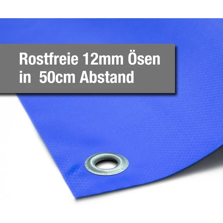ANKO Planen Schutzplane PVC Plane LKW Plane 600g/m² mit Ösen Rundösen Abdeckplane, Schutzplane Boot Terrasse Industrieplane matt – Bild 2