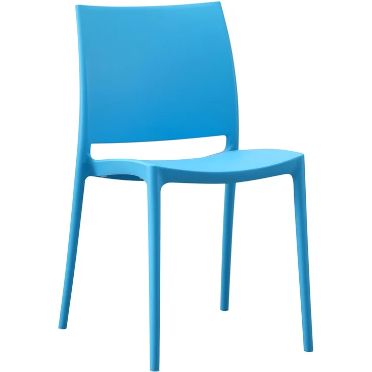 CLP Gartenstuhl Meton mit Lehne stapelbar wetterfest UV-beständig bis 150 kg,blau – Bild 1
