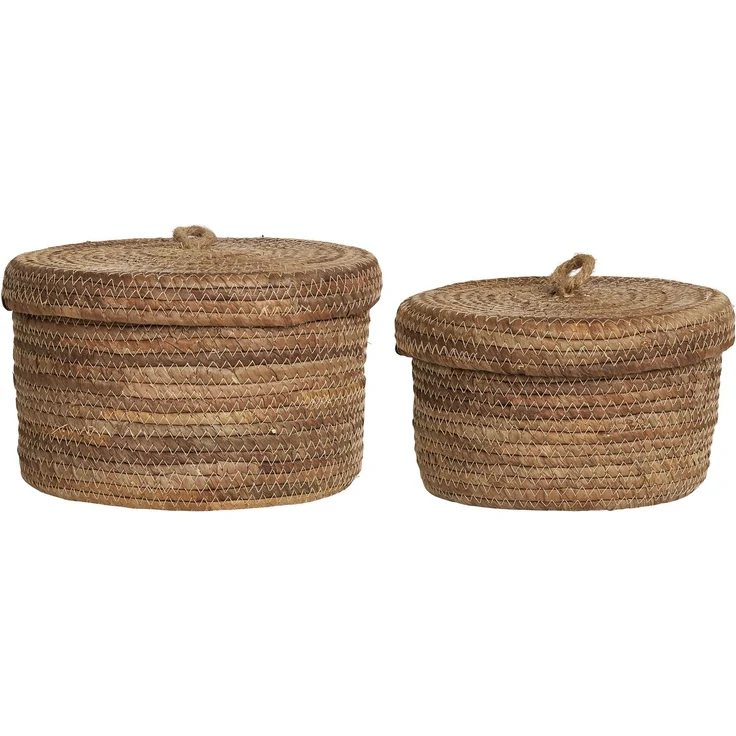 House Nordic Körbe, Bananenblatt, natur, 2er-Set – Bild 1