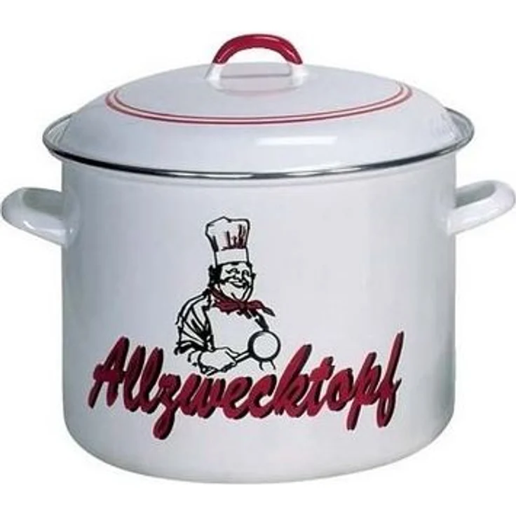 KARL KRÜGER Allzwecktopf 14 l Ø28cm emailliert weiß – Bild 2