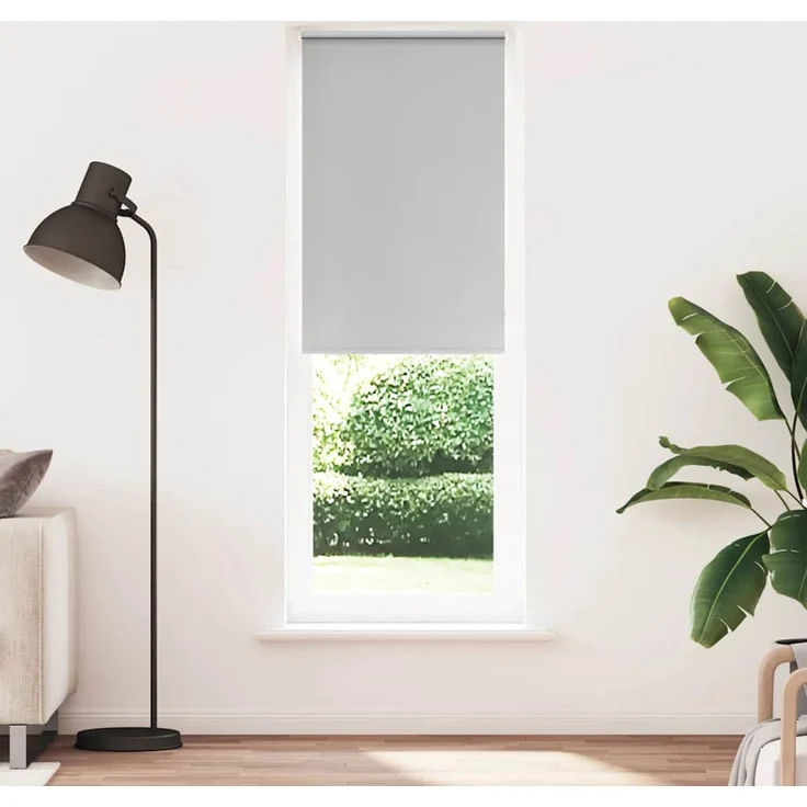 vidaXL Verdunkelungsrollo Hellgrau 85x210 cm Stoffbreite 80,7 cm 4011437 – Bild 1