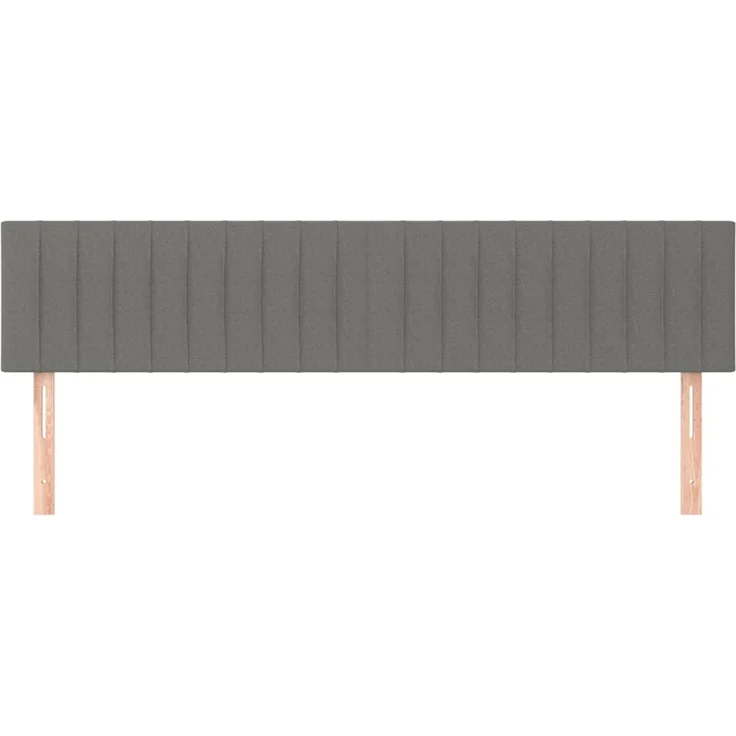 vidaXL Kopfteile 2 Stk. Dunkelgrau 80 x 5 x 78/88 cm Stoff 346257 – Bild 3