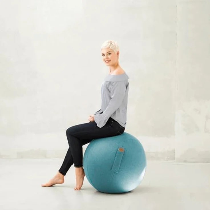 Sitting Ball Hocker Felt 150 l, Outdoor-Sitzsack mit waschbarem Bezug und praktischer Seitentasche, Aquamarin – Bild 6