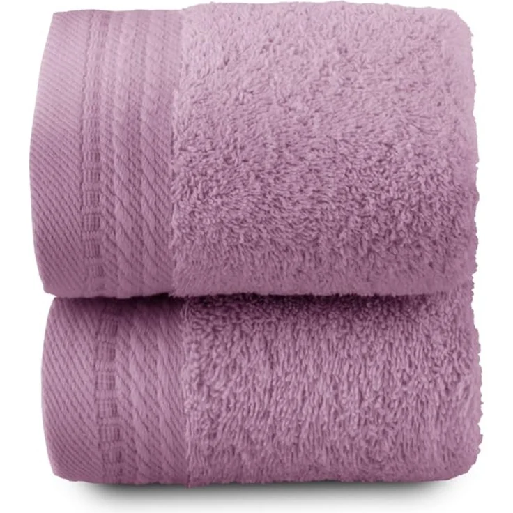 Top Towel – Premium – Große Badetücher – Badezimmerhandtücher – 2 Gesichts- oder Bidethandtücher – 30x50 cm – 100 % Baumwolle – 600 Gramm - Lila