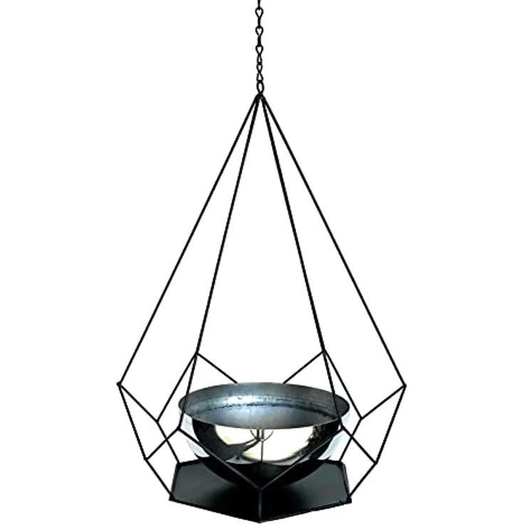 DanDiBo Blumenampel Innen Metall Wand Hängepflanzen 76 cm 96095 L mit Topf 6 Ecken Pflanzenhänger Blumenhänger Topfhänger Blumen Blumentopfhänger Hängetopf – Bild 4