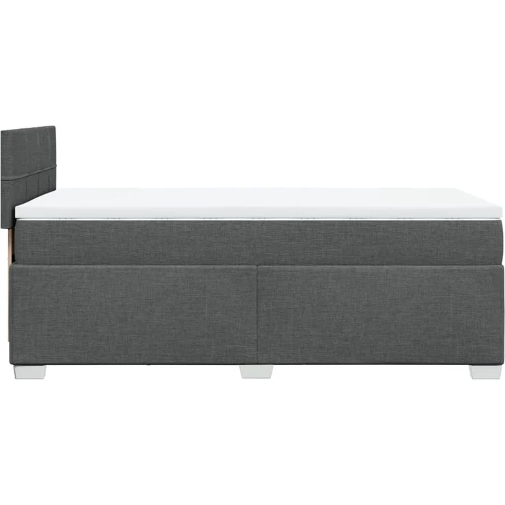 vidaXL Boxspringbett mit Matratze Dunkelgrau 80x200 cm Stoff 3285716 – Bild 5