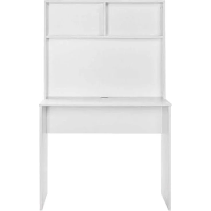 Modern Study Desk, White, 90 x 148 x 52 cm | 100% Melamine Coated Particle Board, 16 mm Thickness | Stylish & Functional for Home Office & Study – Bild 3