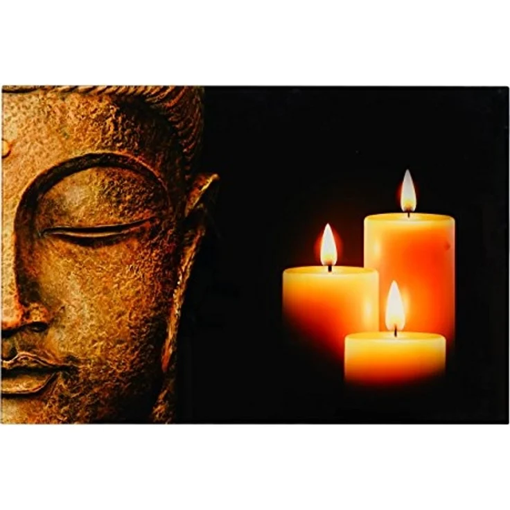Glasbild T116, Wandbild Poster Motiv, 40x60 cm ~ Buddha – Bild 1