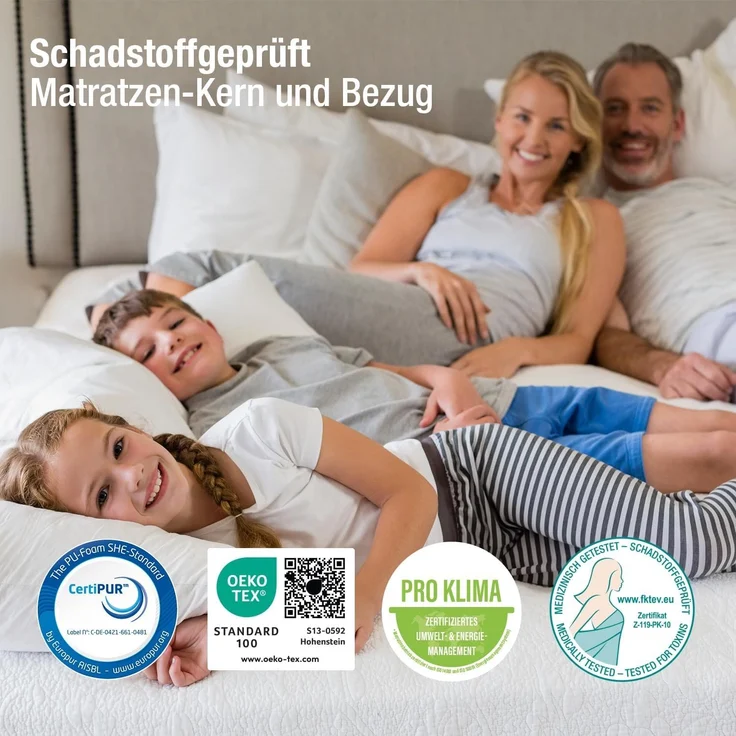 Taschenfederkernmatratze 5 Sterne TFK – GOLD Luxus-Taschenfederkernmatratze Hotelkomfort, Beco, 29 cm hoch, Wendematratze, gleichfeste Seiten, Premiumhöhe, auch in 140x200 – Bild 6