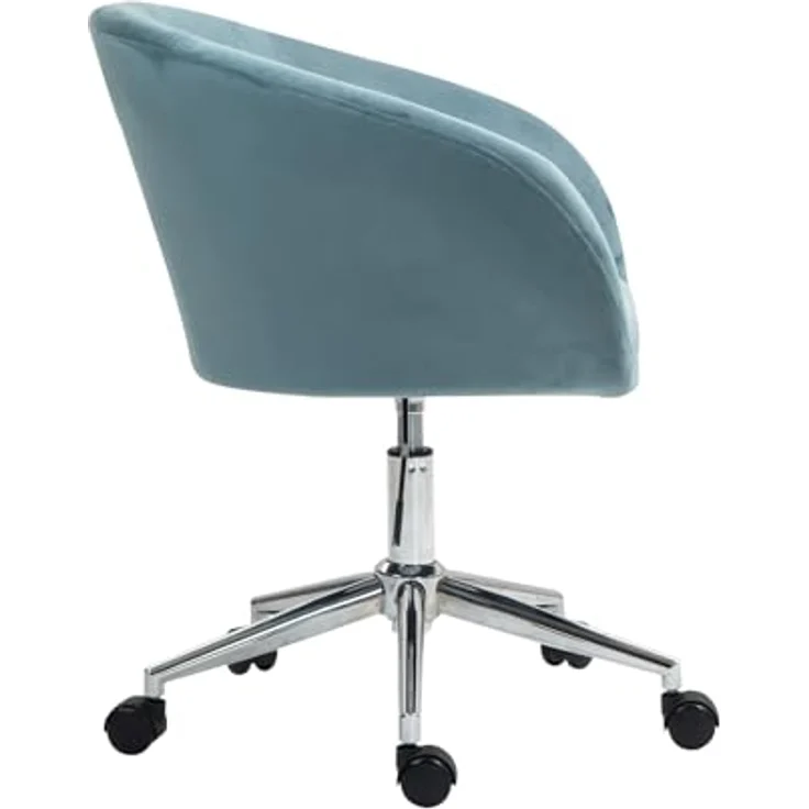 Svita Louisa Schreibtischstuhl, Blau, Rund, Drehkreuz, 360° drehbar, stufenlos höhenverstellbar, 56x88x56 cm – Bild 7