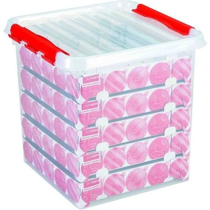 Sunware Aufbewahrungsbox Q-line Weihnachtsbox 38 L zur Aufbewahrung von Weihnachtskugeln – Bild 3