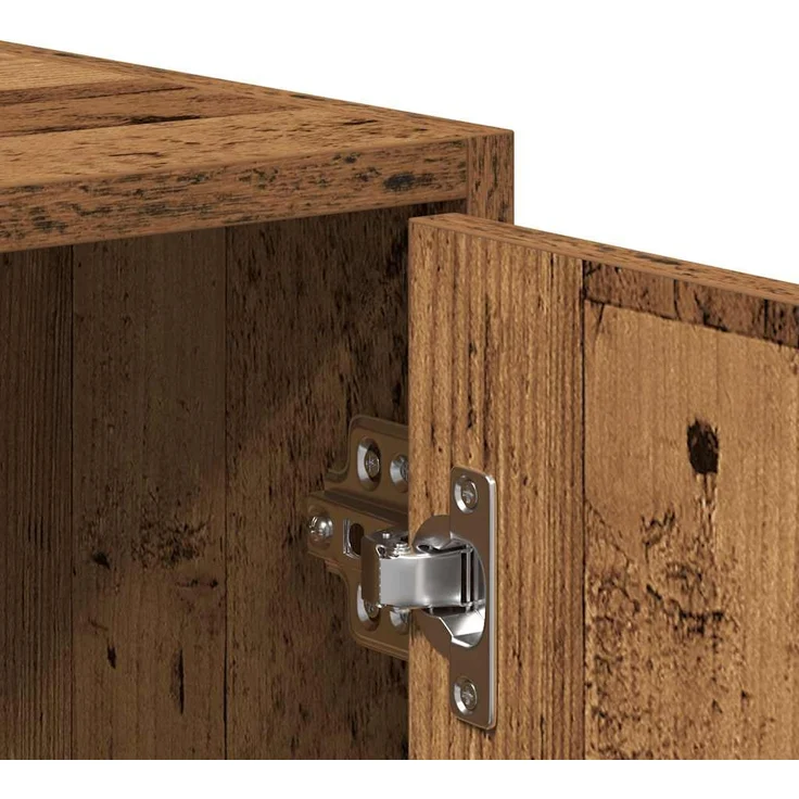 vidaXL Badschrank Altholz-Optik 30x30x183,5 cm Holzwerkstoff 856064 – Bild 8