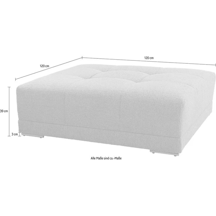 Jockenhöfer Gruppe Hocker Moldau Hocker, Mega-Hocker im XXL-Format, Federkern – Bild 4