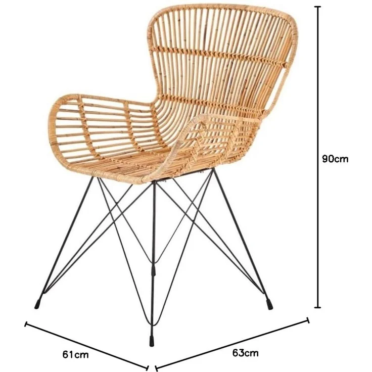 Selsey Rattanstuhl, Braun, 61 x 90 x 63, 5903025265490 – Bild 6