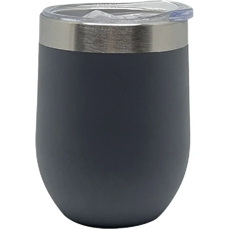 Hochwertiger Edelstahl Reisebecher 330ml: Genießen Sie Getränke unterwegs mit Stil und Langlebigkeit Grau