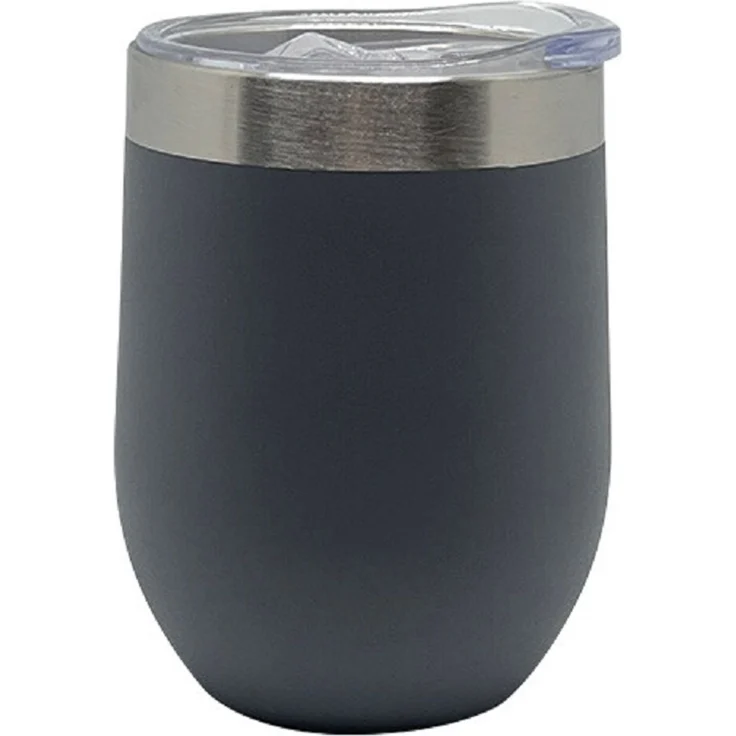 Hochwertiger Edelstahl Reisebecher 330ml: Genießen Sie Getränke unterwegs mit Stil und Langlebigkeit Grau