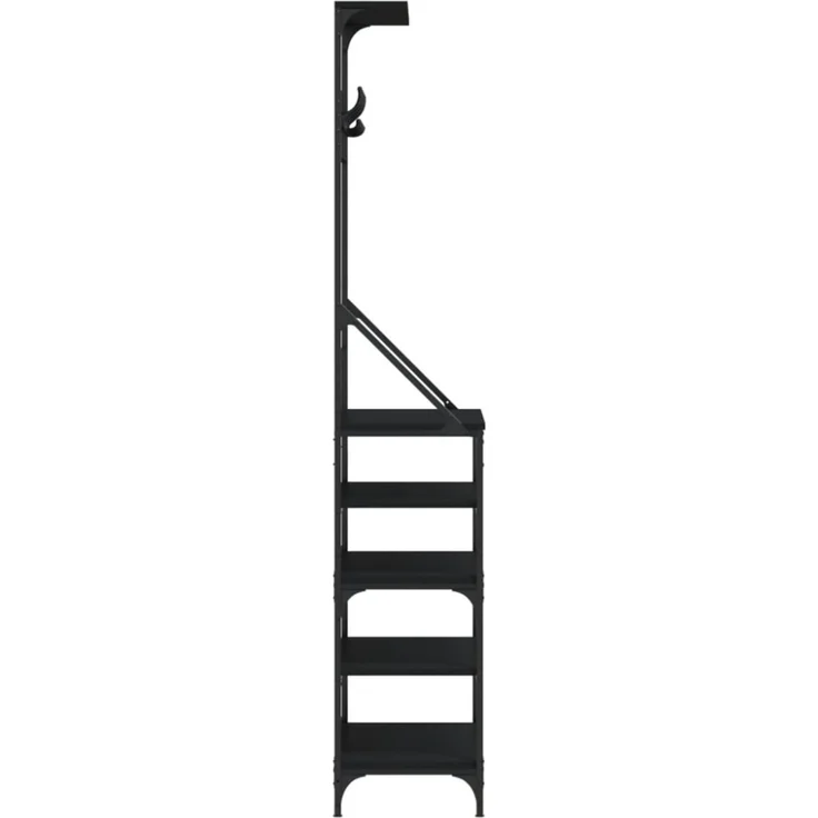 vidaXL Kleiderständer mit Schuhablage Schwarz 70x34x184 cm 837872 – Bild 4