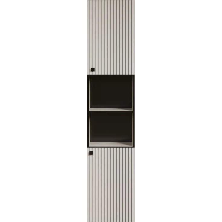 Badezimmer Hochschrank Bliss in grau 40 x 186 cm – Bild 2